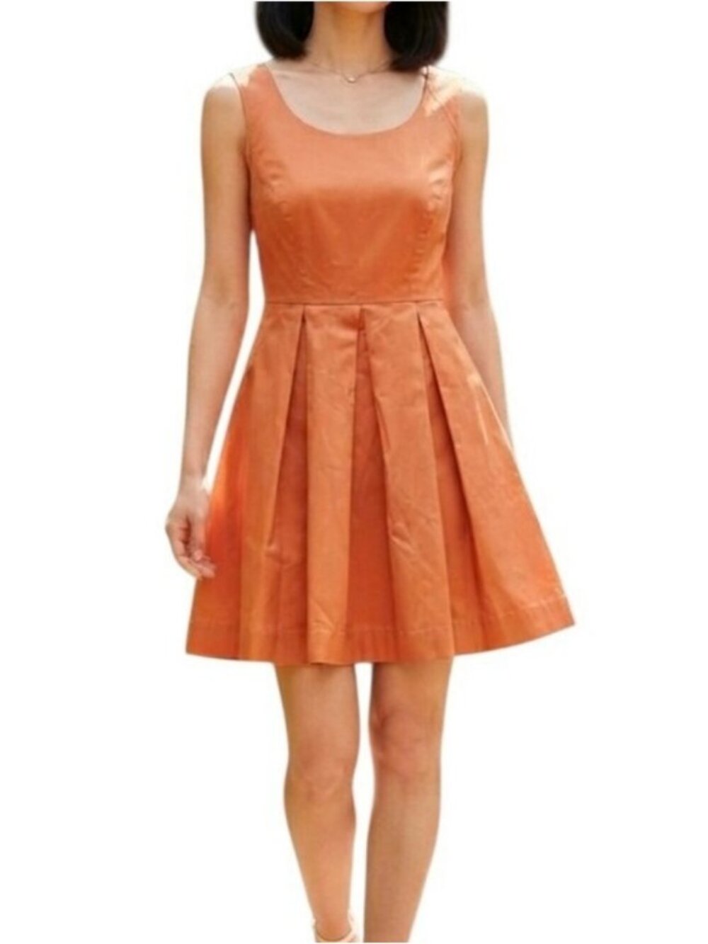 Forever 21Coral Sleeveless Pleated Party Dress Size Small